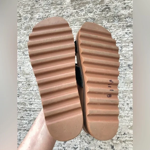 REEF Cushion Vista Hi Platform Sandals Black Tan - Picture 6 of 9